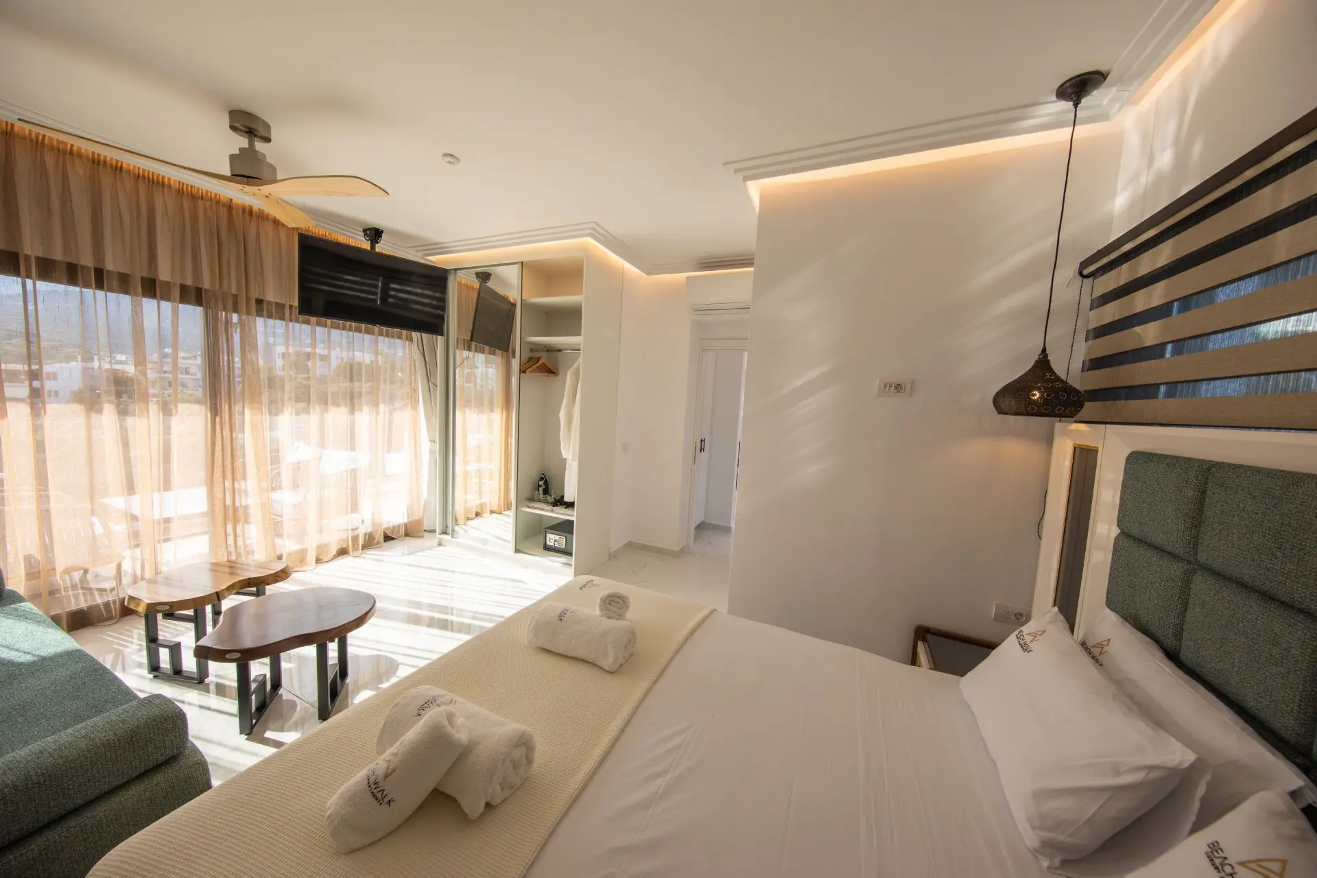Ein-Schlafzimmer-Suite mit Meerblick - Beach Walk Apartments Crete